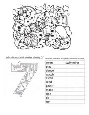 English Worksheet: Solve The Mace and Colour