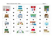 English Worksheet: Map for asking directions