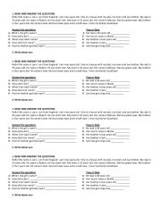 English Worksheet: personal information
