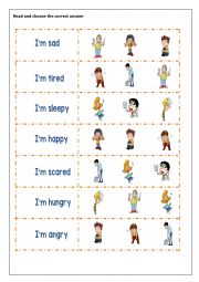preschoolers worksheet about feelings