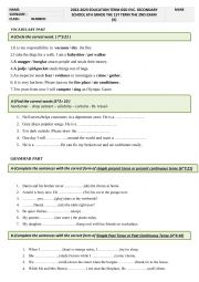 English Worksheet: exam 