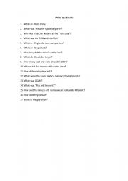 English Worksheet: Pride Movie Landmark