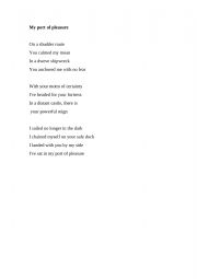 English Worksheet: Poem