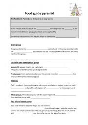 English Worksheet: Food guide pyramid