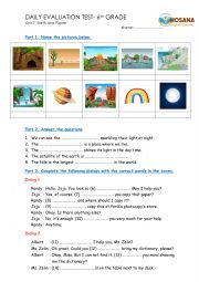 English Worksheet: Earth and Planet