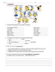 The Simpsons Grammar Worksheet 