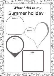 English Worksheet: My summer