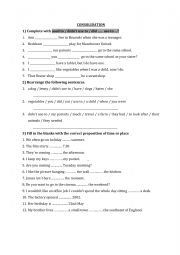 English worksheet: CONSOLIDATION