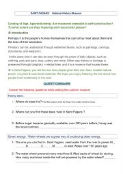 English Worksheet: Saint Fagans Museum