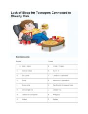 English Worksheet: Obesity in Teenagers 