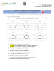 English Worksheet: HEALTH PROBLEMS AND CONSEQUENCES