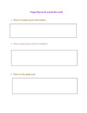English Worksheet: Peppa Pig travels around the world