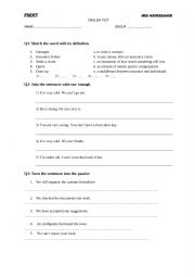 English Worksheet: business vocabulary