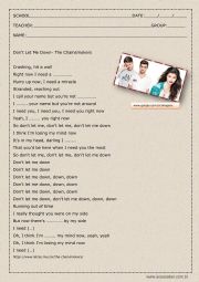 English Worksheet: DonT Let Me Down