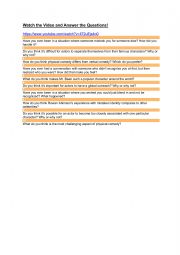 English Worksheet: Question to Rowan Atkinson interview on YouTube
