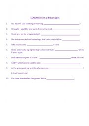 English Worksheet: General Idioms