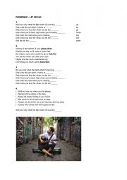English Worksheet: Let her go song by passanger 