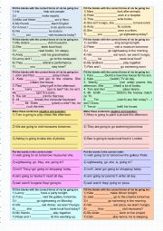English Worksheet: To be going to - Individual cards