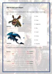 English Worksheet: Comparatives from the film 