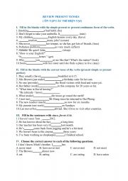 Present Sipmple worksheet