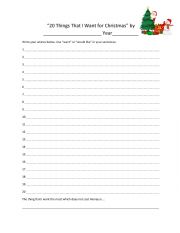 English Worksheet: Want and Would Like writing