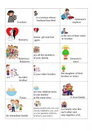 Family and Relationships Cards Set 1