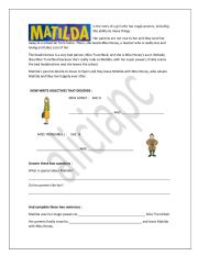 English Worksheet: Matilda (original movie)