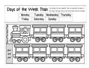 English worksheet: weekly planner