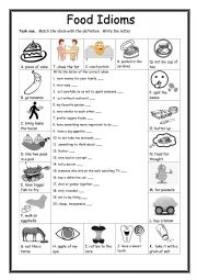 Food Idioms - Two Pages