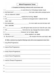 Mixed Continuous (Progressive) Tense