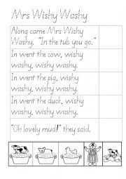 English Worksheet: Mrs Wishy Washy
