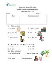 English Worksheet: Monthly practice
