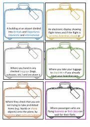 Air travel vocabulary (American English File 4, Unit 3A)