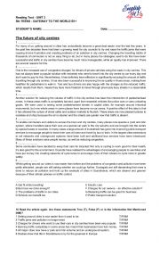 English Worksheet: reading and listening