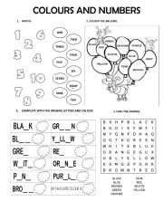 COLOURS AND NUMBERS 1-10