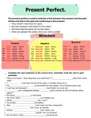 English Worksheet: Present Perfect