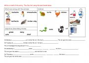 English Worksheet: Retell the story of Zoo Vet