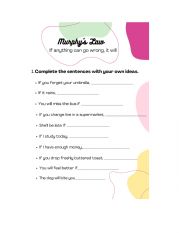 English Worksheet: Muryphy�s Law