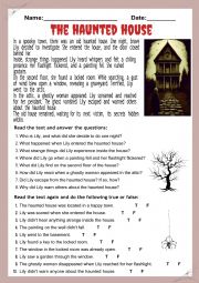 The haunted house - reading comprehension