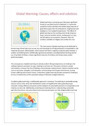 English Worksheet: Global Warming