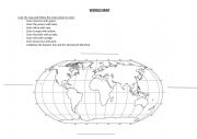 English Worksheet: World Map
