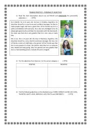 English Worksheet: PERSONALITY ADJECTIVES 