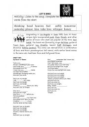 English Worksheet: listening activity