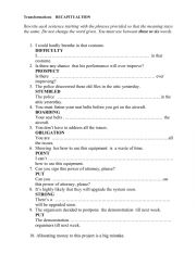 CAE Transformations revision