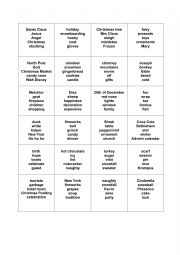 English Worksheet: Christmasand holiday flashcards  