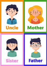 English Worksheet: Family members bingo