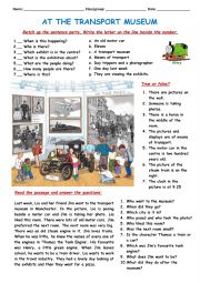 English Worksheet: At the transport museum