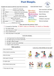 English Worksheet: Simple past