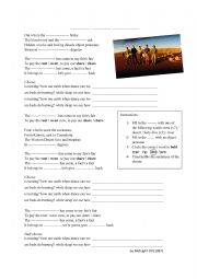 English Worksheet: Beds are burning Midnight Oil