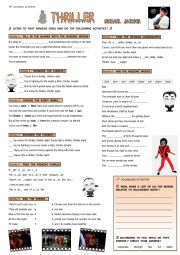 English Worksheet: Thriller by Michael Jackson
